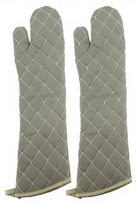 Obrázok produktu pre Rukavice na pečenie, bavlna, zelená, 58 cm, tepelne odolné, pár