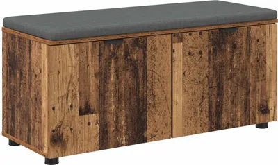 Produktbild von "2026 Moderne" Flurbank mit Kissen mit Speicher Altholz 100x38x46cm - Sitzbänke CC862347