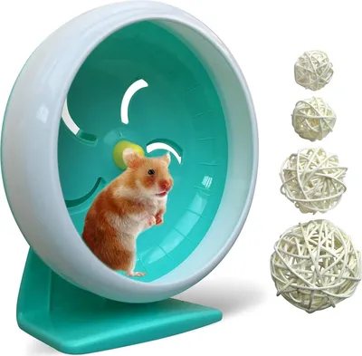 Produktbild von Hamsterrad Stumm 18cm, Laufrad Kunststoff Nagetier, Sportlaufrad Hamsterrad Kunststoff, Laufrotator Stummlaufrad, Hamsterrad für Maus Rennmaus Hamster Kleintierspielzeug