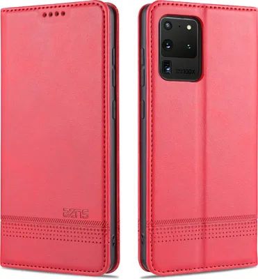 Image de LaimTop Housse en cuir pour Samsung S20 Ultra, Portefeuille à rabat Fermeture magnétique Support Housse de protection pour Samsung Galaxy S20 Ultra Rose