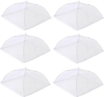 Produktbild von 6 Stück Fliegenhaube - 30 cm - faltbare Speisehaube - Insektenschutz - Schützen Sie Ihre Lebensmittel - Schutz vor Fliegen und Wespen