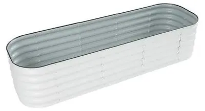 Zdjęcie produktu dla Metalowy podwyższony grządkowy kwietnik - zestaw do montażu - 195 x 60 x 43 cm - grządka do uprawy warzyw i kwiatów - do użytku na zewnątrz
