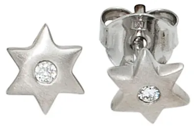 Produktbild von Ohrstecker Stecker Stern Sterne aus 925 Silber Ohrschmuck mit Zirkonia