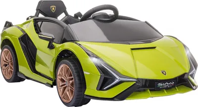 Zdjęcie produktu dla Pojazd dziecięcy, 2 tryby jazdy, Lamborghini SIAN SUV Autko elektryczne z pilotem, muzyka (MP3/USB), 37-60 miesięcy, zielony