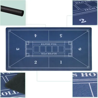 Immagine prodotto di Tappetino da tavolo da poker, 120x60 cm, antiscivolo, impermeabile