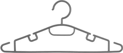 Zdjęcie produktu dla 10 wieszaków z szarego tworzywa sztucznego – 5 five simply smart