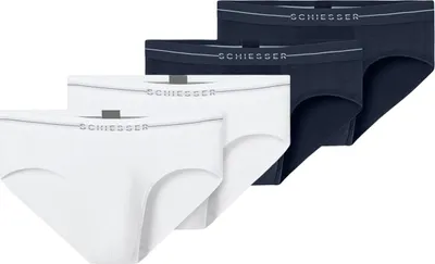 Produktbild von Schiesser 4er Pack Baumwolle Flex Rio Slip / Unterhose Mit Logo-Webgummibund, Perfekter Sitz, hoher Komfort, Elastisches Material