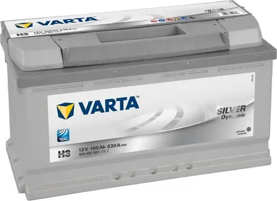 A Varta H3 car battery is shown against a white background.