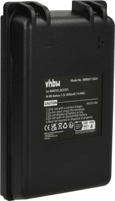 Produktbild von vhbw Akku Ersatz für Autec MH0707L, NC0707L für Industrie-Funkfernsteuerung Fernbedienung (2000 mAh, 7,2 V, NiMH) - Schwarz