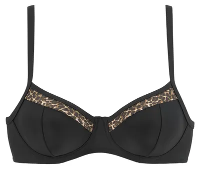 Produktbild von LASCANA Bügel-Bikini-Top Adele schwarz-leo Größe 38 Cup D