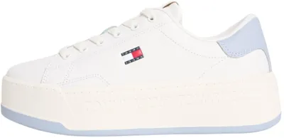 Produktbild von Tommy Jeans Damen Tjw Script Cupsole Flatform En0en02961 Low Top, Blue Ecru Soaring Skies, 41 EU