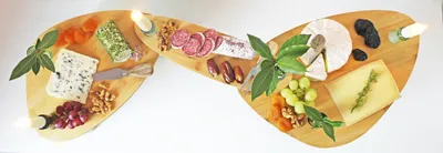 Produktbild von Winkee - Bottle Boards | Originelle Holz Servierplatten zum Stecken| Cheese Board Set | Geschenk zu Weihnachten, Geburtstag