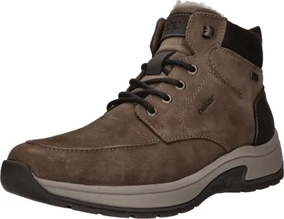 A single brown boot is shown against a white background.