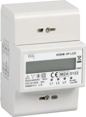Obrázok produktu pre Kanlux KDEM-3P LCD elektromer, 3-fázový, 100A