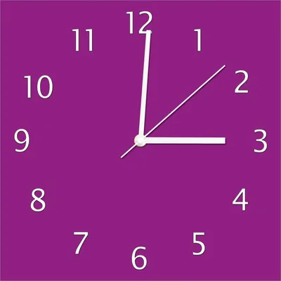 Produktbild von Wallario Design Wanduhr Lila aus Echtglas, Größe 30 x 30 cm