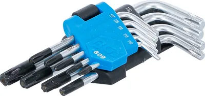 Obrázok produktu pre BGS 809 | Sada šesťhranných kľúčov | krátka | T-profil (pre Torx) s otvorom T10 - T50 | 9 ks.