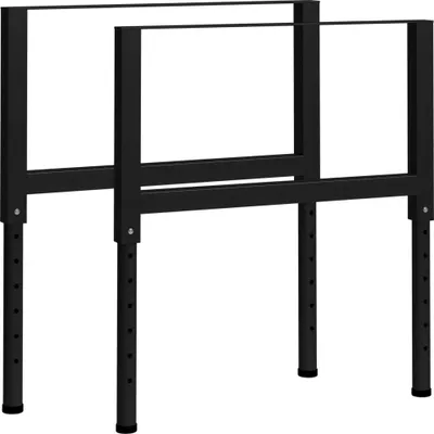 Image de The Living Store Support d'établi Réglable 2 pcs. Métal 85x(69-95,5) cm