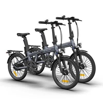 Produktbild von ADO EBike 2*Air20Pro Elektrofahrrad, Pedelec,klapprad Riemenantrieb,Citybike,20 zoll, Bafang Bürstenloser Motor, 2Gang, ebike Damen/Herren Grau+Grau