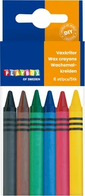 Image de Set de 6 crayons de cire d'un diamètre de 8 mm
