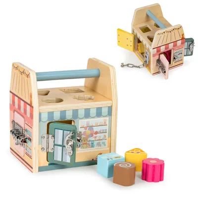 Produktbild von ECOTOYS Motorikwü rfel aus Holz
