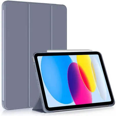 Image de Coque pour iPad A16 (11") / iPad 10 2022 (10,9" 10e Génération) Protection Antichoc Veille-Réveil Auto - Violet