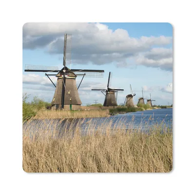 Produktbild von MuchoWow® Mauspad Mousepad Mühle - Landschaft - Niederlande 20x20 cm - Mousepads - Maus Mat - Pad - Mausunterlage - Desk Mat - Bureauartikeln