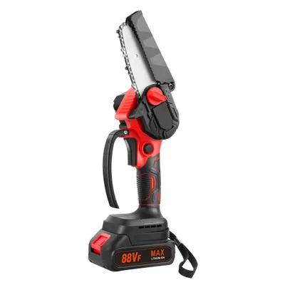 Produktbild von 4/6" Zoll Akku-Kettensäge,Baumsäge,2in1 Handsäge mit 2 Batterien + Ladegerät, tragbare Mini Elektro Kettensäge, für Garten Holzschneiden