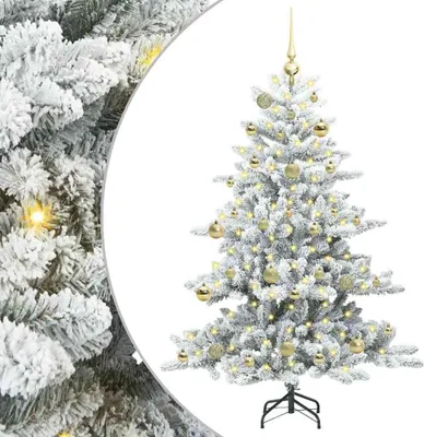 Zdjęcie produktu dla vidaXL Sztuczna choinka składana biała 150 cm PVC i stal