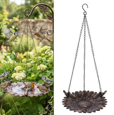 Produktbild von Hängender Vogeltrinkbecken aus wetterfestem Metall für den Garten
