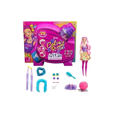 Produktbild von Barbie Color Reveal Glitzer! Haarwechsel Puppe Glitzerpink mit 25 Überraschungen