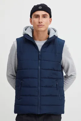 Produktbild von 11 Project PREbbe Herren Weste Outdoor-Weste leicht gesteppte Weste mit Sweat-Kapuze Regular Fit