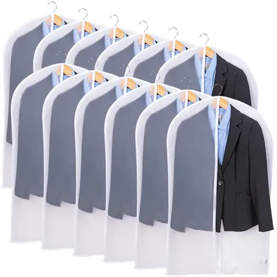 Produktbild von Omgoods – Set aus 12 halbtransparenten Kleiderhüllen, 100 x 60 cm