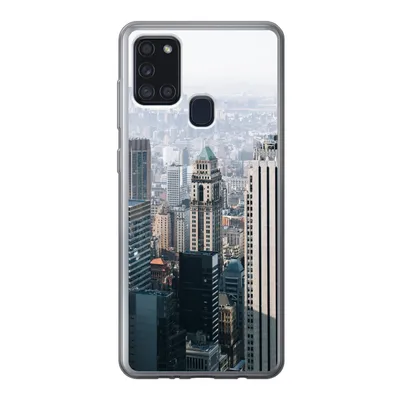 Produktbild von MuchoWow® Handyhülle Schutzhülle Hülle für Samsung Galaxy A21s New York - Skyline - Nebel Silikon Softcase Handy Hülle - Hartschale