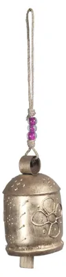 Wanddekoration Kuhglocke 13 cm, Metall, Gold