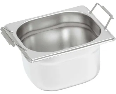 Produktbild von Gastronormbehälter mit Fallgriffen, Serie STANDARD, GN 1/6, 176x162x200 mm