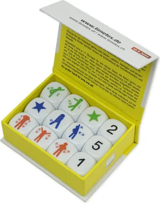 Produktbild von TimeTEX Würfel-Set „Bewegung“ 12-tlg., 20 mm in Box
