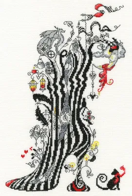 Produktbild von Bothy Threads Kreuzstich Set "Rever", Zählmuster, XSK8, 19x28cm