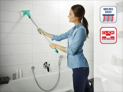 Produktbild von Leifheit Fliesen- und Wannenwischer Bath Cleaner micro duo Telescope 125