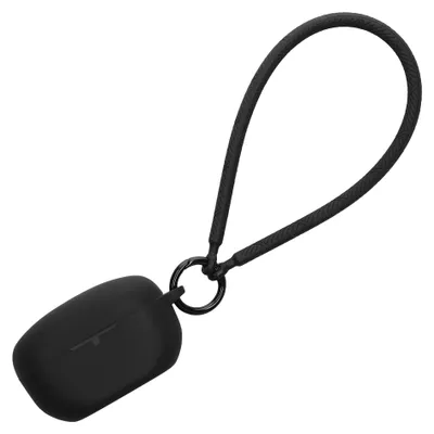 Produktbild von Silikon Case mit Sticker mit Handschlaufe für Sony WF-1000XM5 Schwarz