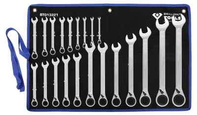 Obrázok produktu pre Brilliant Tools BT 0013221 - Ratschenringschlüssel-Satz umschaltbar 6 - 32