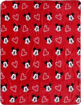 Produktbild von Mickey Maus Disney Weihnachtsdecke/Bettdecke rot, warm, kuschelweich 120x150cm, 120x150 cm