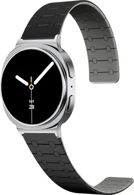 Obrázok produktu pre Pre Samsung Galaxy Watch 8 / 8 Classic Dvojfarebný silikónový magnetický remienok Black