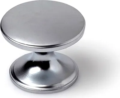Obrázek produktu pro Blistr se 4 kulatými nábytkovými knoflíky v provedení zamak matný chrom mod.756 ø33mm rei