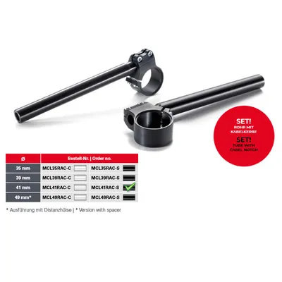 Image de Guidon sport custom, noir