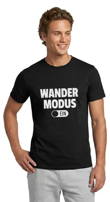 Produktbild von Spreadshirt Wandermodus Ein Männer T-Shirt, XL, Schwarz