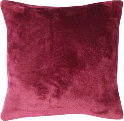 Produktbild von Kissenhülle Kuschel "Celina", in der Größe "50 x 50cm" - Aubergine - Kissenbezug mit Reißverschluss