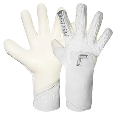 Image de Gants de gardien de but Reusch Attrakt Gold X Strapless avec mousse adhérente professionnelle haute performance 1103 blanc/argent 9