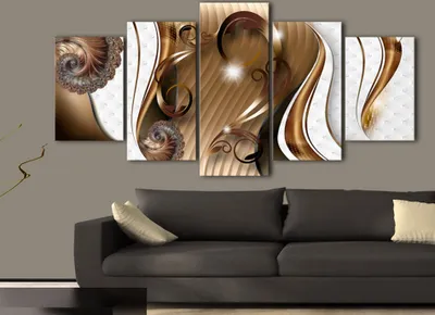 Produktbild von Akustikbild Blumen Abstrakt 200x100 cm Bilder Akustikschaum Hochleistungsschallabsorber Schallschutz Leinwand 5 tlg Wandbild Raumakustik Schalldämmung b-A-0064-b-o
