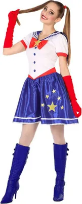 Produktbild von Atosa Anime Manga Schulmädchen-kostüm Blau XS-S Blau XS-S