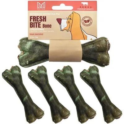 Obrázek produktu pro Sada 5x žvýkací kost pro psy Mersjo křepelka 13,5 cm - svěží dech